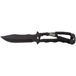 S.O.G SOGF041TNC Throwing Knives Fixed 4.40 in Plain Black Hardcased 420HC SS Blade Black GRN Handle 3 Knives Piece