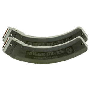Ruger 90548 BX-25 Value Pack 25rd Magazine Fits Ruger 10/22/SR/77/Charger 22LR BX-25 Black 2 Pack, Magazine
