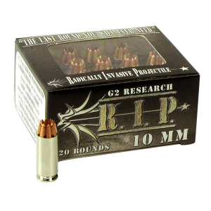 G2 Research G00601 R.I.P 10mmAuto 115gr Fracturing Hollow Point 20 Per Box/25 Case Centerfire, Handgun Ammunition