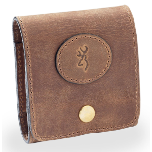 Browning 12199 Cartridge Case Crazy Horse Brown Leather Capacity 10rd, Rifle Belt Loop Mount
