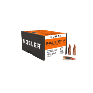 Nosler 39510 Ballistic Tip 22Cal 40gr Spitzer Point 100/Box, Reloating Bullets