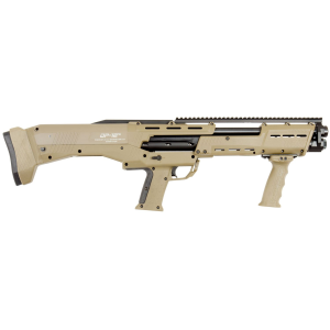 Standard Mfg DP12 DP-12 12 Gauge 14+2 (2.75 in) 3 in 18.88 in Barrels w/Spreader, Choke Tubes, Thermal Coated Receiver, 7075 Aluminum Frame, FDE Finish, Rubber, Pistol Grip/Composite Front Vertical Grip, Safety, Dual Spring Recoil Pad, Shotgun