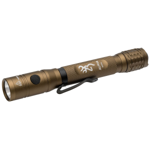 Browning 3711256 Alpha 2AA Flashlight Burnt Bronze 36/525 Lumens White LED/Green