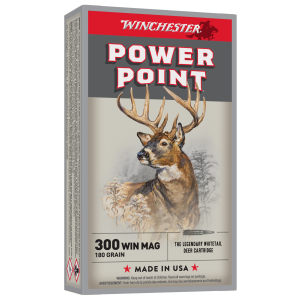 Winchester X30WM2 Power-Point 300WinMag 180gr 20 Per Box/10 Case Centerfire, Rifle Ammunition
