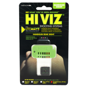 Hi-Viz Litewave Sight, Fits XD, XD-M Pistols except XD 5.25, Rear only, Includes Litepipes and Key XDLW11