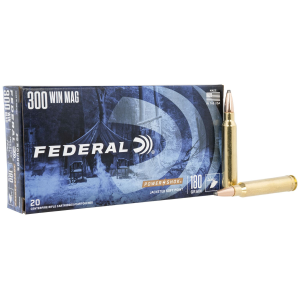 Federal 300WBS Power-Shok 300WinMag 180gr Jacketed Soft Point 20 Per Box/10 Case Centerfire, Rifle Ammunition