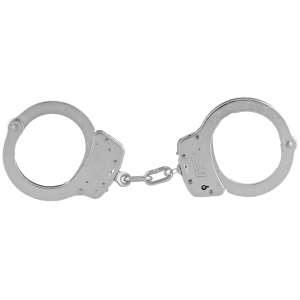 Smith & Wesson M100 Handcuff, Nickel, Chain, Lever Lock 350122