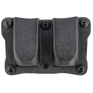 DeSantis Gunhide A87KJKKZ0 Quantico Double Mag Pouch OWB Black Kydex, Belt Clip Fits Belts Up To 1.50 in Wide, Compatible w/Sig P365,