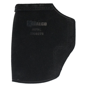 Galco STO836B Stow-N-Go IWB Black Leather Belt Clip Fits Ruger LCP II/LCP Max Belt 1.75 in Wide Right Hand, Holster