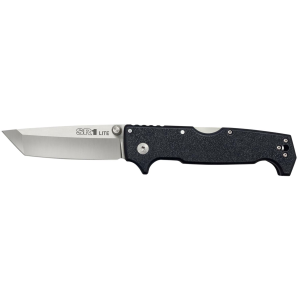 Cold Steel CS62K1A SR1 Lite 4 in Folding Tanto Plain 8Cr14MoV SS Blade/Black Griv-Ex Handle Includes Pocket Clip, Knife