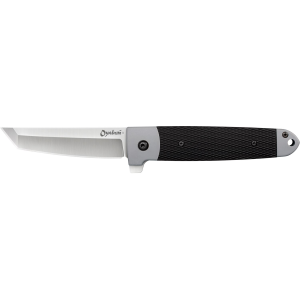Cold Steel CS26T Oyabun 3.50 in Folding Plain 4034 Stainless Steel Blade/ Griv-Ex Black GRN w/TPR Inlay Handle, Knife