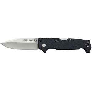 Cold Steel CS62K1 SR1 Lite 4 in Folding Clip Point Plain 8Cr13MoV SS Blade/Black Griv-Ex Handle Includes Pocket Clip, Knife