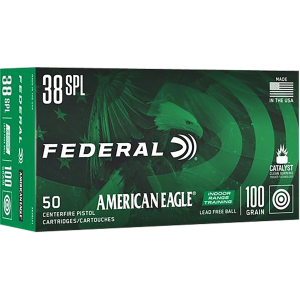 Federal AE38LF1 American Eagle IRT 38Special 100gr Lead Free IRT 50 Per Box/10 Case Centerfire, Handgun Ammunition