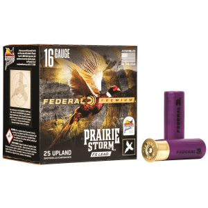 Federal PFX164FS4 Premium Prairie Storm FS 16Gauge 2.75 in 1 1/8oz 4Shot 25 Per Box/10 Case, Shotgun Shells