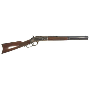 Cimarron CA2010G35 1873 Saddle Full Size 38 Special 357 Mag 10+1, 18 in Blued Octagon Steel Barrel, Color Case Hardened Steel Receiver, Checkered Walnut Stock, , Rifle