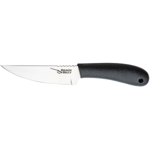 Cold Steel 20RBC Roach Belly 4.50 in Fixed Serrated 4116 Stainless Steel Blade/Black Polypropylene Handle, Knife
