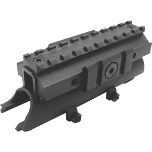 NcStar MTSKS Tri-Rail Receiver Cover SKS, Rifle Weaver 4.80 in Long Black Anodized See-Thru Aluminum