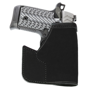 Galco PRO652B Pocket Protector Black Leather Fits S&W M&P Shield/Plus/2.0, Holster