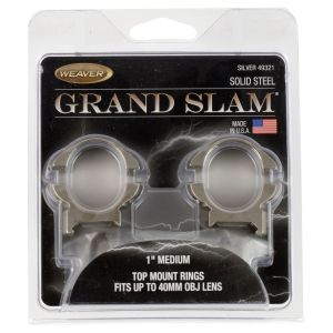 Weaver Mounts 49321 Grand Slam Silver 1 Medium