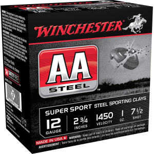 Winchester AASCL12S7 AA Super Sport Sporting Clay 12Gauge 2.75 in 1oz 7.5Shot 25 Per Box/10 Case, Shotgun Shells