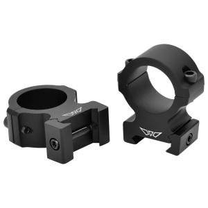 Warne V602M Horizontal Rings Vapor Matte Black 1 in High 0 MOA