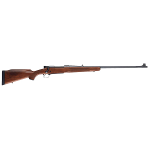 Winchester 535205138 Model 70 Alaskan Full Size 375 H&H Mag 3+1 25 in Brushed Polish Blued Sporter Barrel, Steel Receiver, Satin Walnut Monte Carlo Wood Stock, Rifle