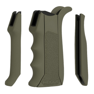 Hogue 13041 Modular Overmolded OD Green Rubber Pistol Grip with Finger Grooves Fits AR-15/M16, Grips