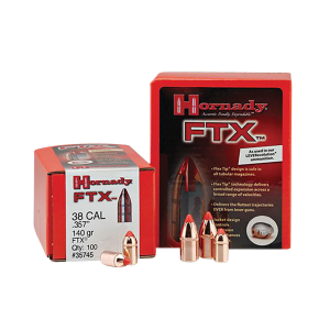 Hornady 35745 FTX 38 Cal .357 140 gr Flex Tip eXpanding 100 Per Box/ 15 Case, Reloating Bullets