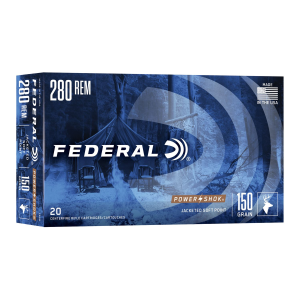 Federal PowerShok, 280REM, 150 Grain, Soft Point, 20 Round Box 280B