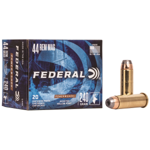 Federal C44A Power-Shok 44RemMag 240gr Jacketed Hollow Point 20 Per Box/25 Case Centerfire, Handgun Ammunition