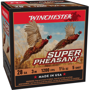 Winchester Ammo X283PH5 Super Pheasant 28Gauge 3 1 1/8oz 5Shot 25 Per Box/10 Case, Shotshell Lead Loads