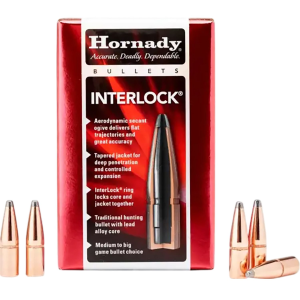 Hornady 2552 InterLock 25 Cal .257 117 gr Boat Tail Spire Point 100 Per Box/ 25 Case, Reloating Bullets