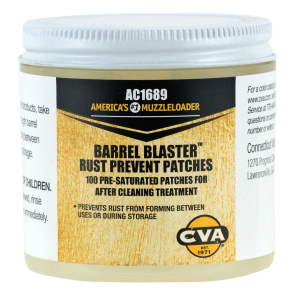 CVA AC1689 Barrel Blaster PreLubed Patches Against Rust and Corrosion Jar