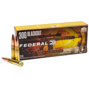 Federal F300BMSR3 Fusion 300Blackout 190gr Bonded Soft Point 20 Per Box/10 Case, Centerfire Rifle Ammo