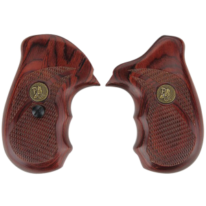 Pachmayr 63040 Renegade Grip Checkered Rosewood Laminate with Finger Grooves for S&W N Frame