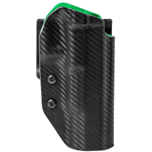 Uncle Mikes 54RNC95BGR Range/Competition OWB Black/Green Carbon Fiber/Boltaron Belt Slide Fits Ruger MKIV 22/45 Right Hand, Holster - Uncle Mikes