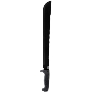 S.O.G SOGMC02N SOGfari 18 in Black Powder Coated 3Cr13MoV SS Blade Black Kraton Handle 24 in Long Includes Sheath Machete