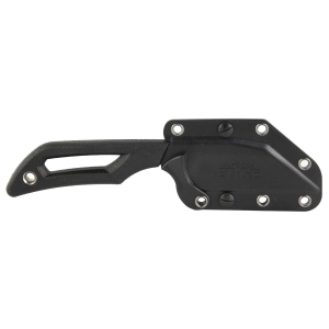 Outdoor Edge Pivot, Fixed Blade Knife, Plain Edge, Wharncliff, 2.6 in Blade, 8Cr13Mov Stainless Steel, Stonewashed Finish, Black PKWC-2C