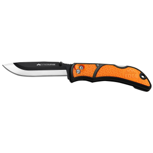 Outdoor Edge RLB30C RazorLite 3.50 in Folding Drop Point Tanto Plain 420J2 SS Blade Black/Orange Polymer Handle, Knife