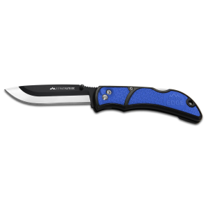 Outdoor Edge RLU40C RazorLite 3.50 in Folding Drop Point Tanto Plain 420J2 SS Blade Black/Blue Polymer Handle, Knife