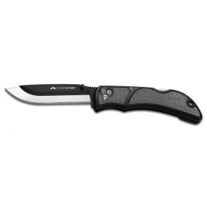 Outdoor Edge RLY50C RazorLite 3.50 in Folding Drop Point Tanto Plain 420J2 SS Blade Black/Gray Polymer Handle, Knife