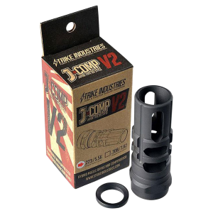 Strike Industries JCOMP2223 JComp Gen 2 Black Steel w/ 1/2 in-28 tpi Threads 2.55 in OAL 0.26 in Diameter 0.87 in Diameter 5.56x45mm NATO Fits AR-Platform