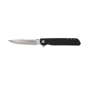 CRKT 3810 LCK + Large 3.62 Fold Drop Point Plain Satin 8Cr13MoV SS Blade/ Black GRN Handle Includes Pocket Clip, Knife