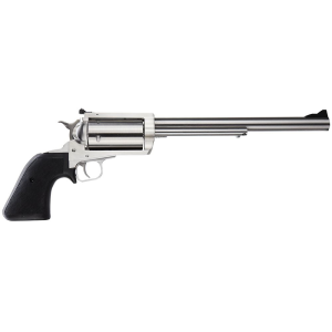 Magnum Research BFR4570 BFR Long Cylinder Large Frame 45-70 Gov 5 Shot, 10 in Brushed Stainless Steel Barrel, Cylinder & Frame, Black Rubber Grip, Exposed Hammer , Revolver