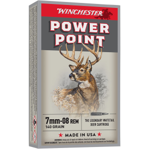 Winchester X708 Power-Point 7mm-08Rem 140gr 20 Per Box/10 Case Centerfire, Rifle Ammunition