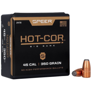 Speer 2478 Hot-Cor 45Cal 350gr Soft Point Flat Nose 50 Per Box/5 Case, Reloating Bullets