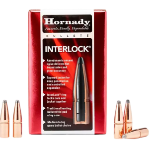 Hornady 3031 InterLock 30 Cal .308 150 gr Spire Point 100 Per Box/ 15 Case, Reloating Bullets
