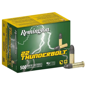 Remington 21241 Thunderbolt Bulk 22LR 40gr Round Nose 500 Per Box/10 Case Rimfire Ammunition