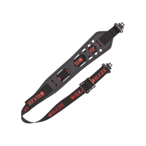 Ruger 27600 Boulder Sling 28 in-35 in Adjustable Length Black Rubber with Red Ruger Logo, 1 in Polyester Webbing & 500 lb Tested Swivels for Rifle