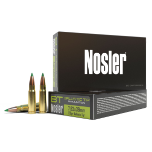Nosler 40069 Ballistic Tip 7.62x39mm 123gr Spitzer Ballistic Tip 20 Per Box/10 Case Centerfire, Rifle Ammunition